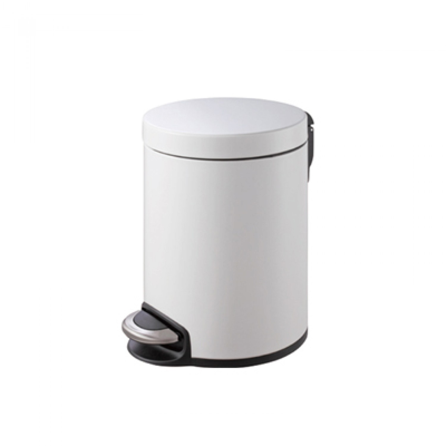 Корзина для мусора с педалью ВINELE Lux WP05LW, 5 литров эмалированная сталь, белая