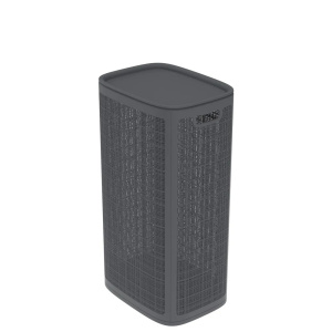 Плетёная корзина для белья сборная «Лён» 100 л (43х32.1х80 см) графит