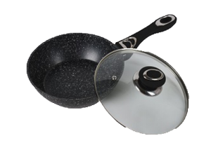 Сковорода 22 см BEKKER глубокая с крышкой	