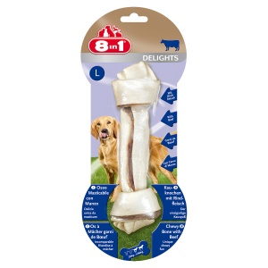 8in1 DELIGHTS Beef L косточка с говядиной для крупных собак 21 см