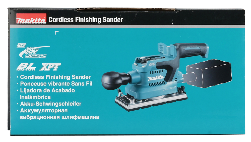Вибрационная шлифмашина аккумуляторная Makita DBO380Z LXT 18В, 12000 об/мин, без акб и ЗУ