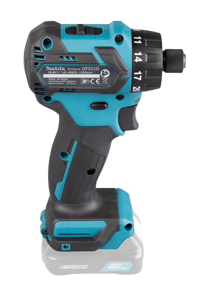 Дрель-шуруповерт аккумуляторная Makita DF032DZ CXT 10.8В, 35 Нм, 1500 об/мин, без акб и ЗУ