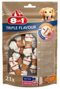 8в1 Лакомство для собак Трипл Флейвор XS 21 шт