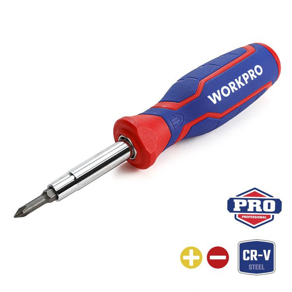 Отвертка  со  сменными наконечниками  6 в 1 WORKPRO
