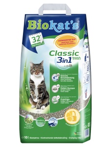 BIOKAT'S CLASSIC FRESH наполнитель комкующийся c ароматизатором 10 л (10 кг)