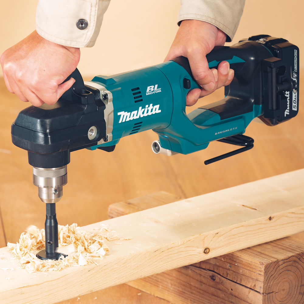 Угловая дрель аккумуляторная Makita DDA450ZK LXT 18В, 25 Нм, 1400 об/мин, без акб и ЗУ
