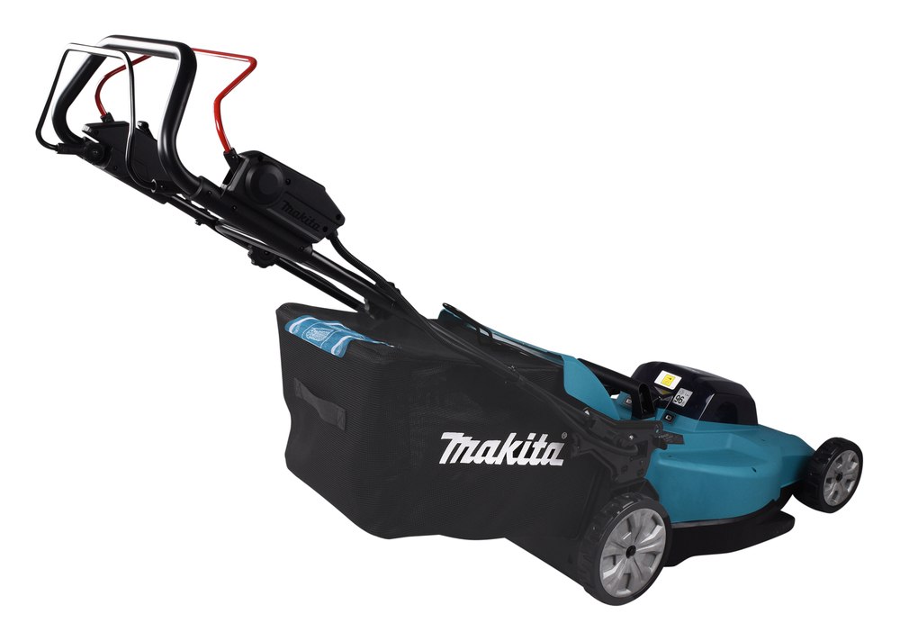 Газонокосилка аккумуляторная Makita DLM538CT2 LXT 2х18 В, 860 Вт, дека 53 см, 70 л, 4в1, XPT, (2xBL1850B, DC18SH)