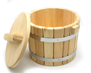 Деревянное ведро для риса с крышкой 5л, ХангириКо