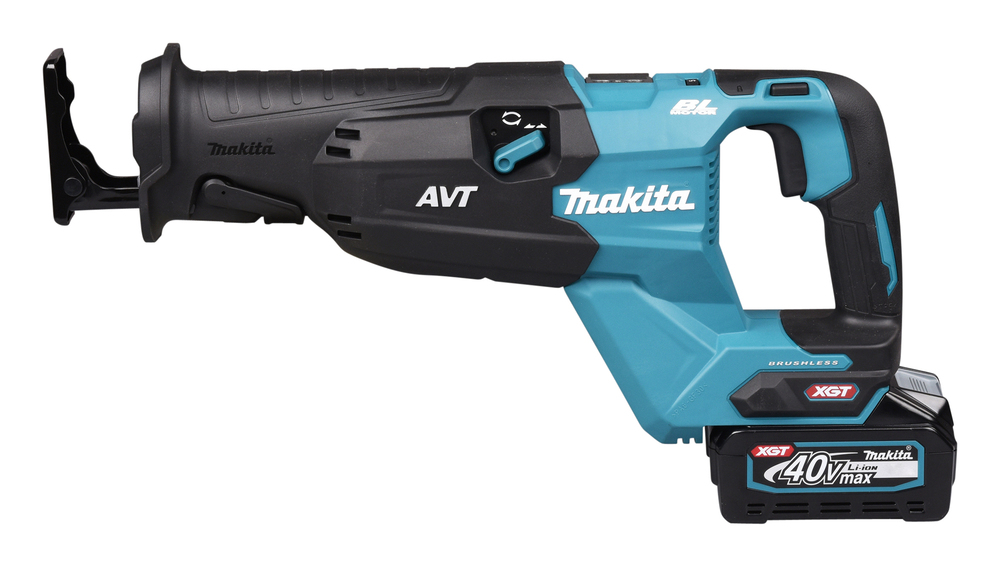 Пила сабельная аккумуляторная Makita JR002GZ XGT BL 40В, ход 32 мм, рез 255 мм, поддержка оборотов, эл. тормоз, XPT, AVT, без акб и ЗУ