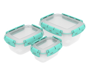 Набор контейнеров с уплотнителем №3 (0,38л; 0,8л; 1,5л) 3 шт