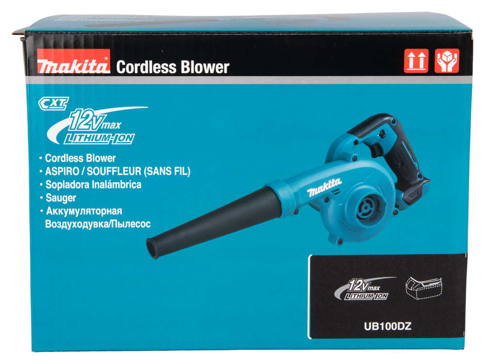 Аккумуляторная воздуходувка Makita UB100DZ CXT 12В, 75 м/с, 2 в 1, без акб и З/У