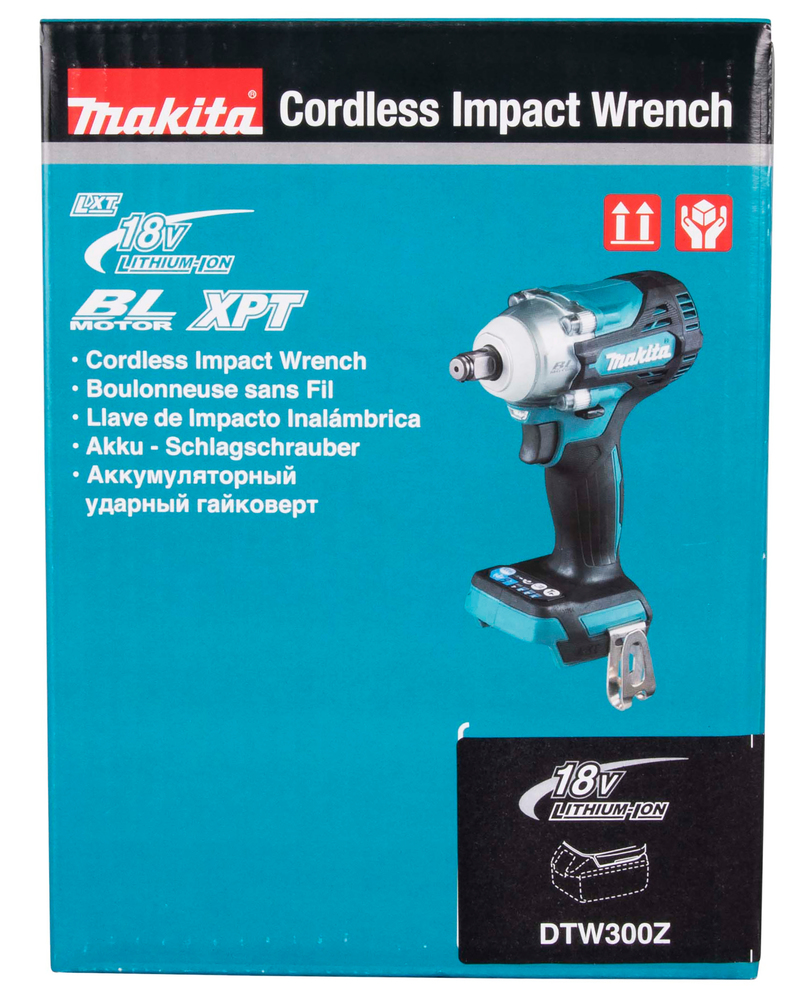 Гайковерт ударный аккумуляторный Makita DTW300Z LXT 18В, 1/2\", 330 Нм, 0 – 3200 об/мин, без акб и ЗУ