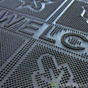 Входной резиновый шипованный коврик Welcome