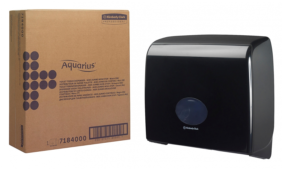 Диспенсер для туалетной бумаги в больших рулонах Kimberly-Clark Aquarius 7184 чёрный