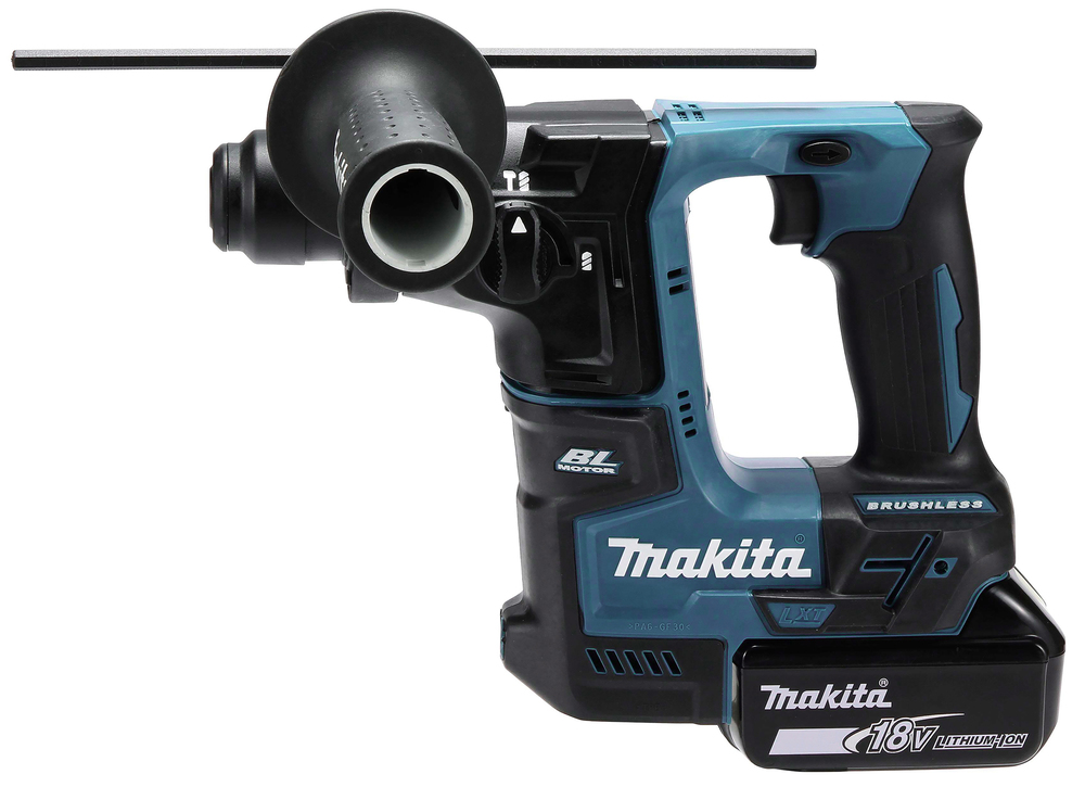 Перфоратор аккумуляторный Makita DHR171RTJ LXT 18В, 2х5.0 Ач, 17 мм, 1,2 Дж, SDS-PLUS