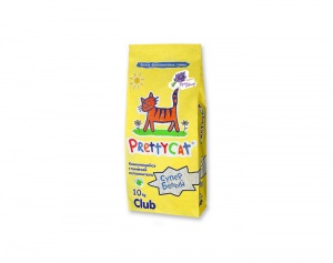 PrettyCat наполнитель комкующийся для кошачьих туалетов Cупер белый с ароматом лаванды 10 кг