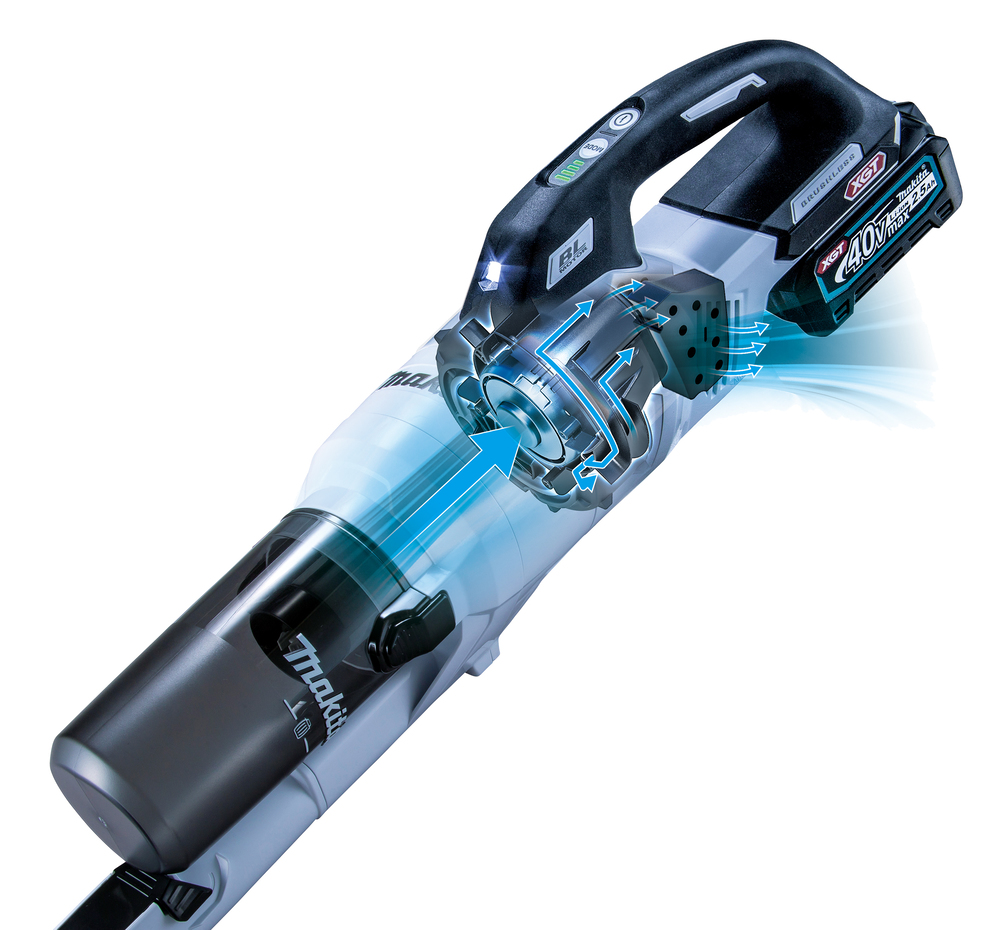Пылесос аккумуляторный Makita CL003GZ XGT 40 В, 20 кПа, 0,25 л, без акб и ЗУ