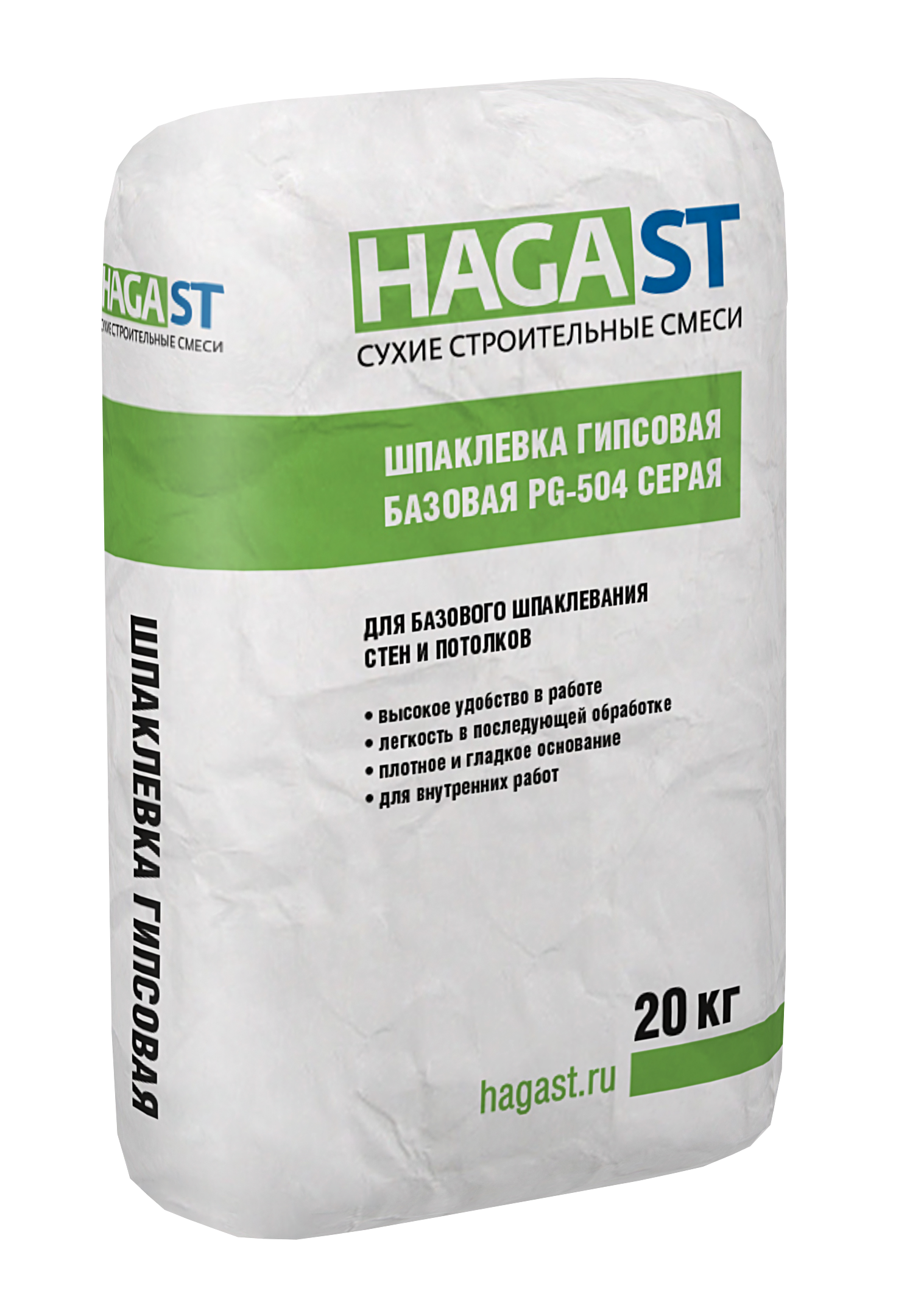 Шпаклевка гипсовая универсальная HAGAST PG-504 Серая