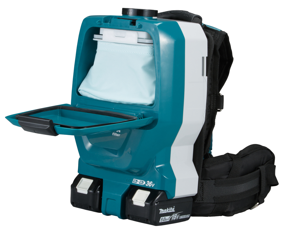 Пылесос ранцевый аккумуляторный Makita DVC265ZXU LXT 18В X2,  11 кПа, 2 л, без акб и ЗУ