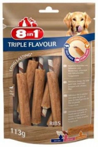 8в1 Лакомство для собак Трипл Флейвор Ребрышки XS 6 шт