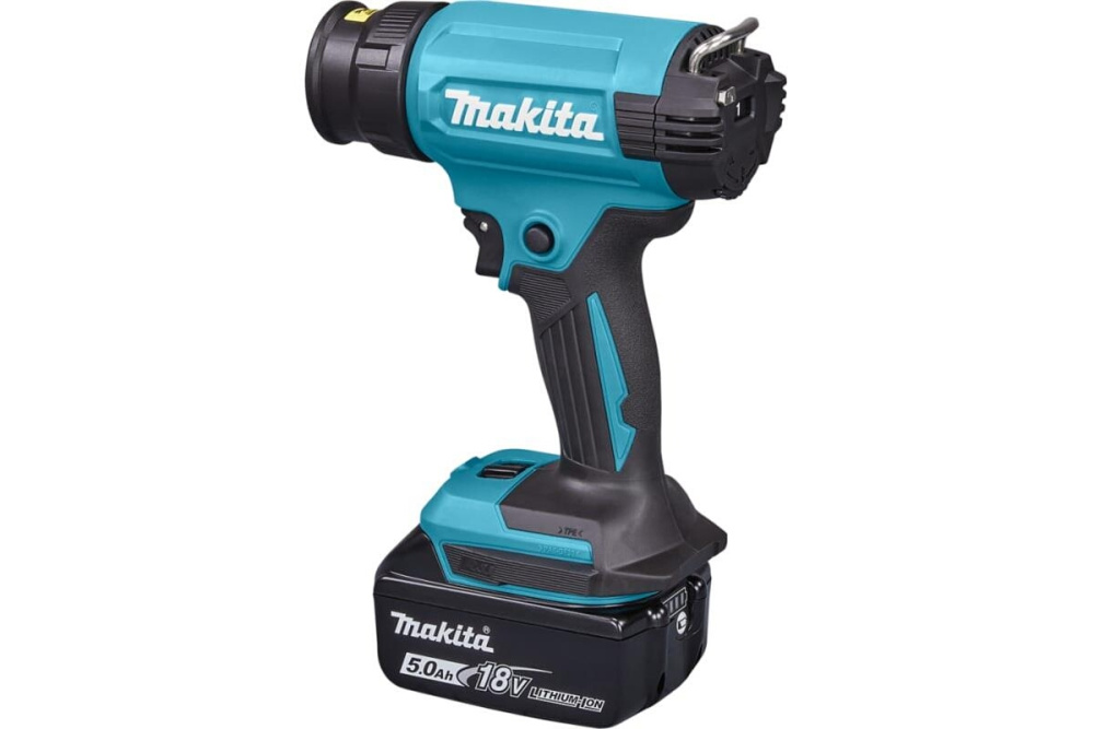 Строительный фен аккумуляторный Makita DHG181RT1J LXT 18В, 1х5.0 Ач, 550°C