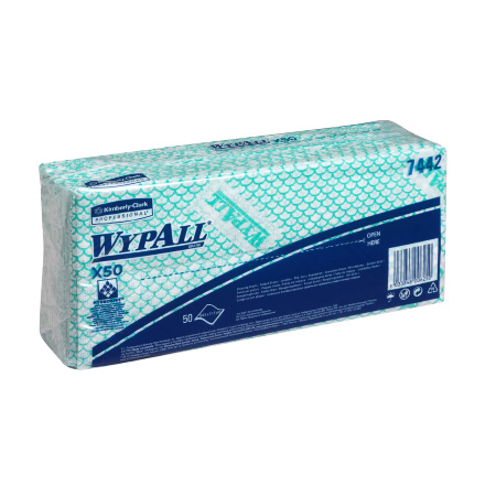 Протирочный материал  Kimberly-Clark Wypall® X50 7442, зеленый