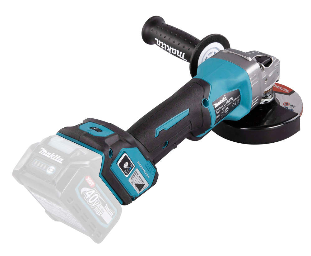 Угловая шлифмашина аккумуляторная с регулировкой оборотов Makita GA029GZ XGT BL 40В, 125 мм, 3000-8500 об/мин, без акб и ЗУ