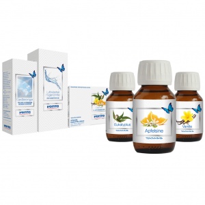 Комплект №3 - Очиститель, Гигиеническая добавка и 3-и ароматические добавки  Ваниль, Апельсин, Эвкалипт для моек воздуха Venta