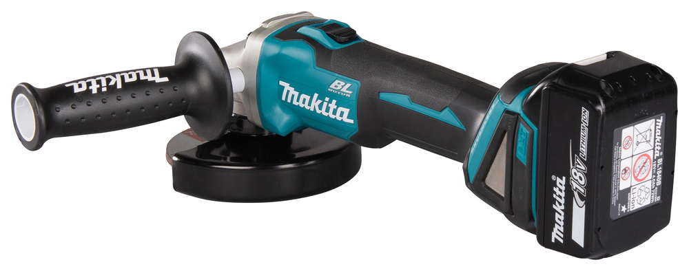 Угловая шлифмашина аккумуляторная Makita DGA506RME LXT 18В, 125 мм, 8500 об/мин, 2х4.0 Ач Li-ion