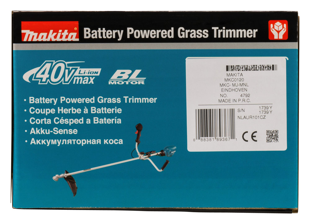 Аккумуляторная коса Makita UR101CZ LXT  18Вх2, 4600– 7000 об/мин, без акб и ЗУ
