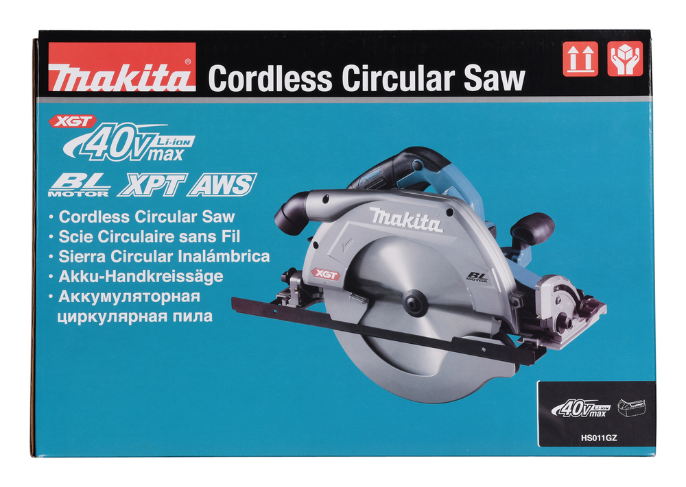 Пила дисковая аккумуляторная Makita HS011GZ XGT 40 В, 260/270 мм, 3500 об/мин, без акб и ЗУ