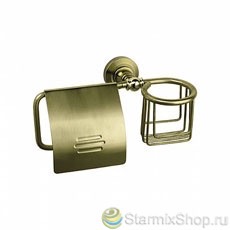 Бронзовый бумагодержатель с дезодорантом Ledeme L1303c-1