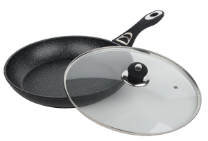 Сковорода BEKKER BK-3769 28см с мраморным покрытием с крышкой