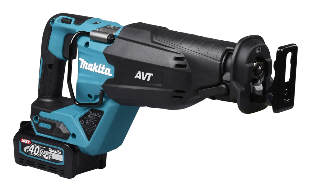 Пила сабельная аккумуляторная Makita JR002GZ XGT BL 40В, ход 32 мм, рез 255 мм, поддержка оборотов, эл. тормоз, XPT, AVT, без акб и ЗУ