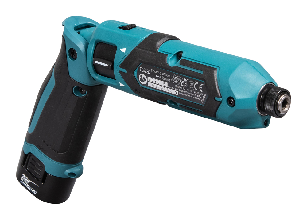 Отвертка аккумуляторная Makita TD022DSE 7.2В, 2х1.0 Ач, 25 Нм, 2450 об/мин