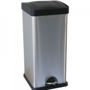 Корзина с педалью MERIDA KIM704 для сортировки отходов металлическая матовая (30 л.)