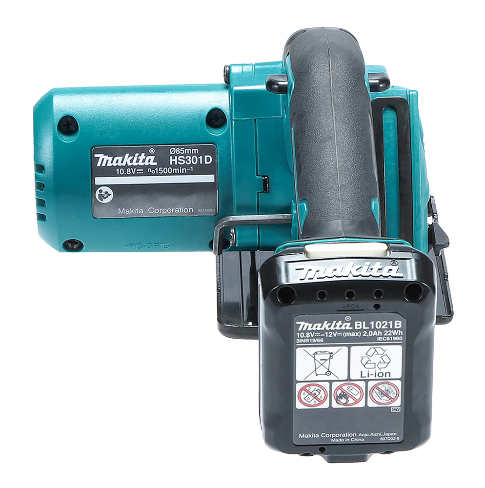 Пила дисковая аккумуляторная Makita HS301DWAE CXT 12В, 1500 об/мин, 85 мм