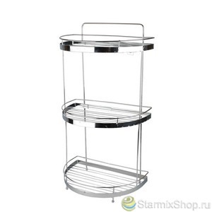 Полка тройная хромированная T506