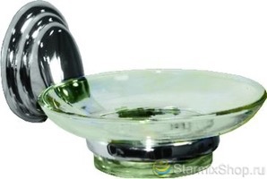 Мыльница стекло хром 6885
