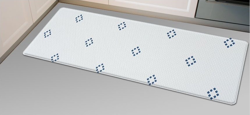 Двухсторонний ПВХ коврик для кухни и ванной Onebin Rhombus S 75*44*1.4
