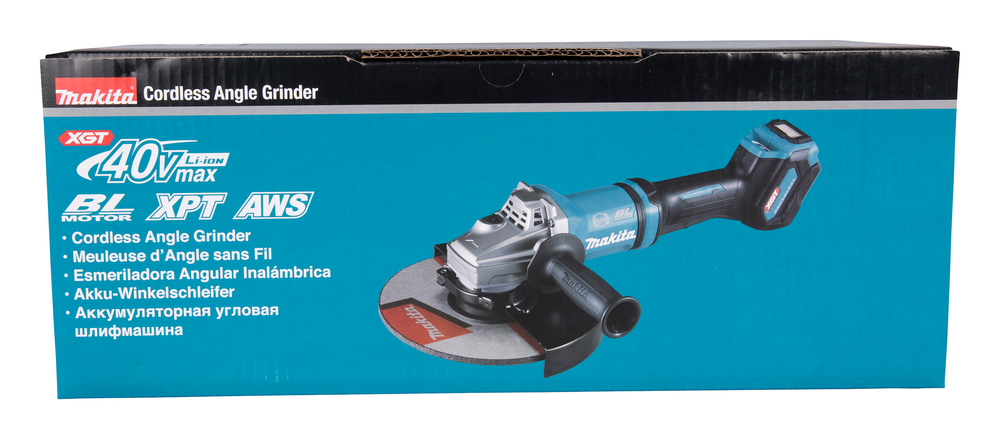 Угловая шлифмашина аккумуляторная Makita GA038GZ XGT BL 40В, 230 мм, 6600 об/мин, без акб и ЗУ