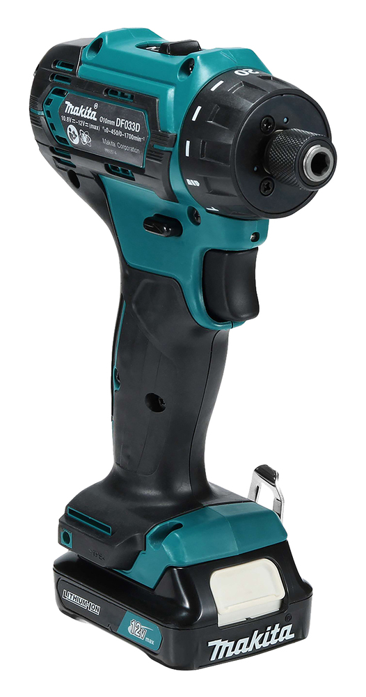Дрель-шуруповерт аккумуляторная Makita DF033DWAE CXT 12В, 2х2.0 Ач Li-ion, 30 Нм, 1700 об/мин