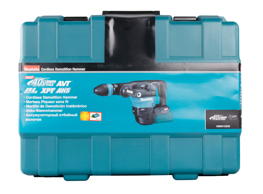 Отбойный молоток аккумуляторный Makita HM001GZ02 XGT 40 В, 9,4 Дж, SDS-MAX, без акб и ЗУ