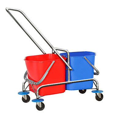 Хромированная уборочная тележка без отжима 02.108