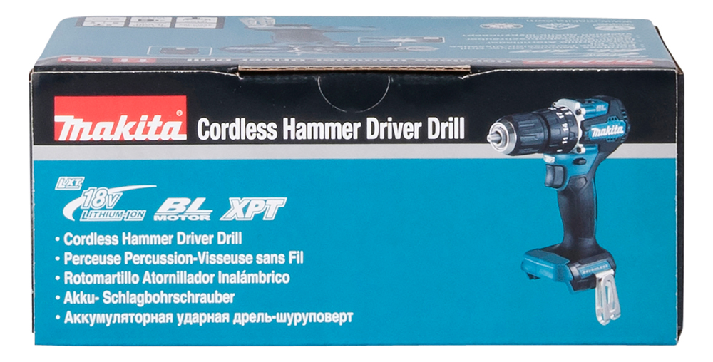 Ударная дрель-шуруповерт аккумуляторная Makita DHP487Z LXT 18В, 40 Нм, 1700 об/мин, без акб и ЗУ