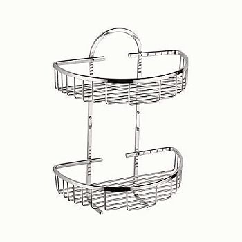 Полка 2х ярусная полукруглая 26х15см Ledeme L339-2