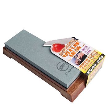 Камень точильный KING 185х63х25 #220/1000 комбинированный на подставке