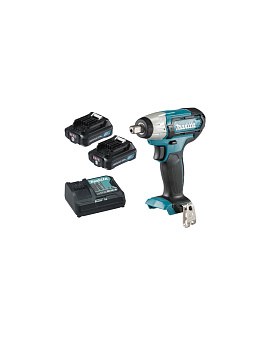 Гайковерт ударный аккумуляторный Makita TW141DWAE CXT 12В, 2х2.0 Ач, 1/2\", 145 Нм, 0 – 2600 об/мин
