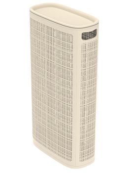 Плетёная корзина для белья сборная «Лён» 60 л (43х20х80 см) слоновая кость