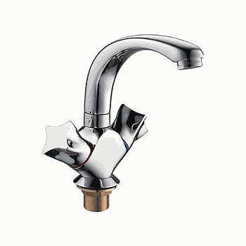 СМЕСИТЕЛЬ ДЛЯ УМЫВАЛЬНИКА LEDEME L1087-2, ЛИТОЙ ИЗЛИВ